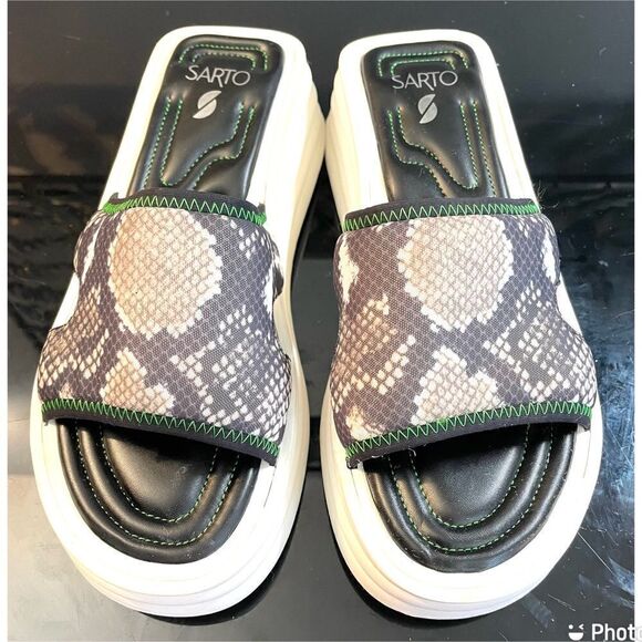 Franco Sarto Vina 2 3D Wedge Heel Cushy Comfort Platfoam Sandals WMS SZ 10 - Picture 1 of 11